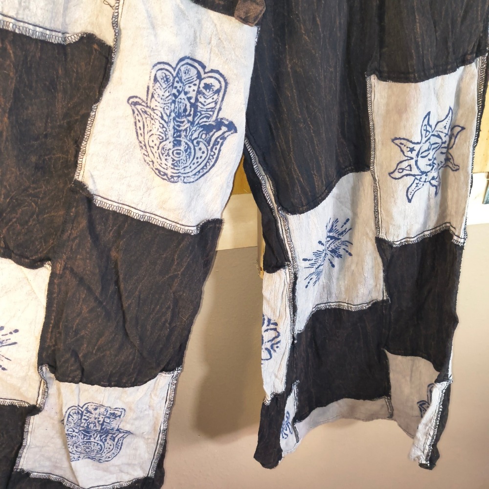 Boho Patchwork Cotton Pants Womens Plus Size Hams… - image 2